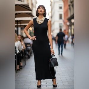 Elegant Black Sleeveless Dress Chic and Stunningly Amazing.